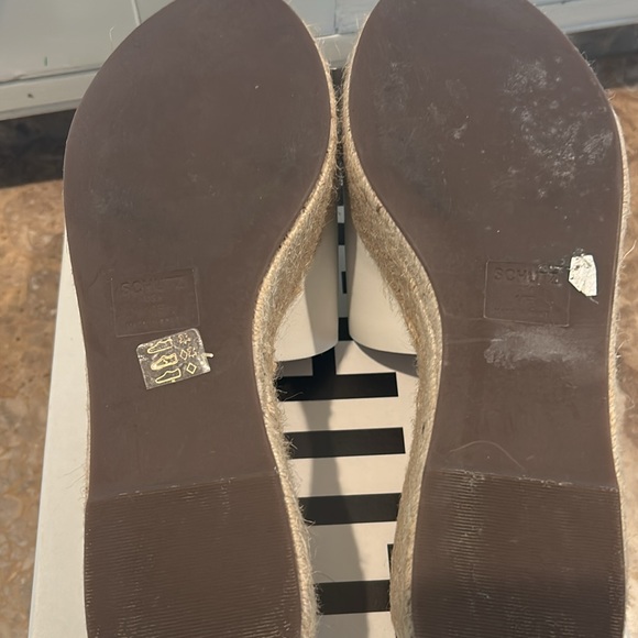 Women’s SCHUTZ Thalia White and Tan Espadrille Wedge Platform - Picture 16 of 16